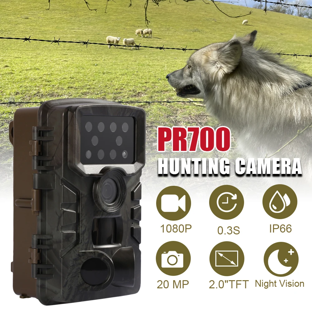 

PR700 Hunting Trail Camera Wildlife Camera Night Vision Motion Activated Outdoor Trail Camera Trigger Wildlife Scouting Camera