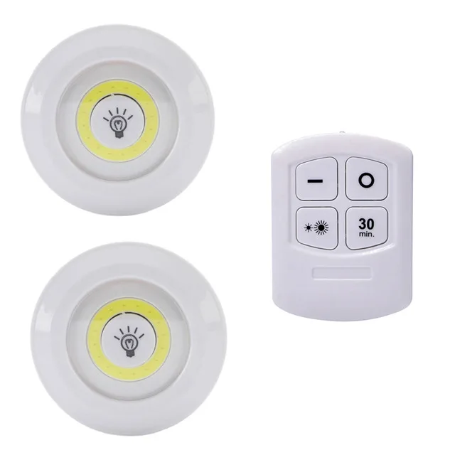 1Remote 2 lamp Новая диммируемая светодиодная подсветка под шкаф с пультом дистанционного управления на батарейках светодиодный светильник s для шкаф для ванной комнаты светильник ing - Цвет: 1Remote 2 lamp