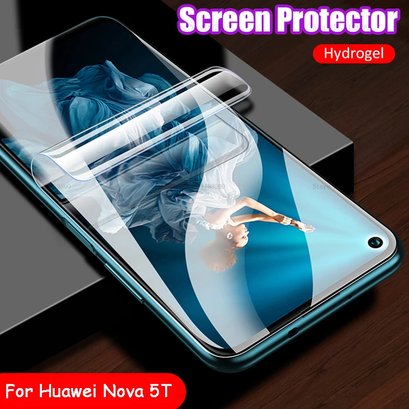 

9D Full Cover Screen Protector For Huawei Nova 5 Pro 5T Nova5 Nova5t 5 t Hydrogel Protective Film For Huawei Nova 5T Not Glass