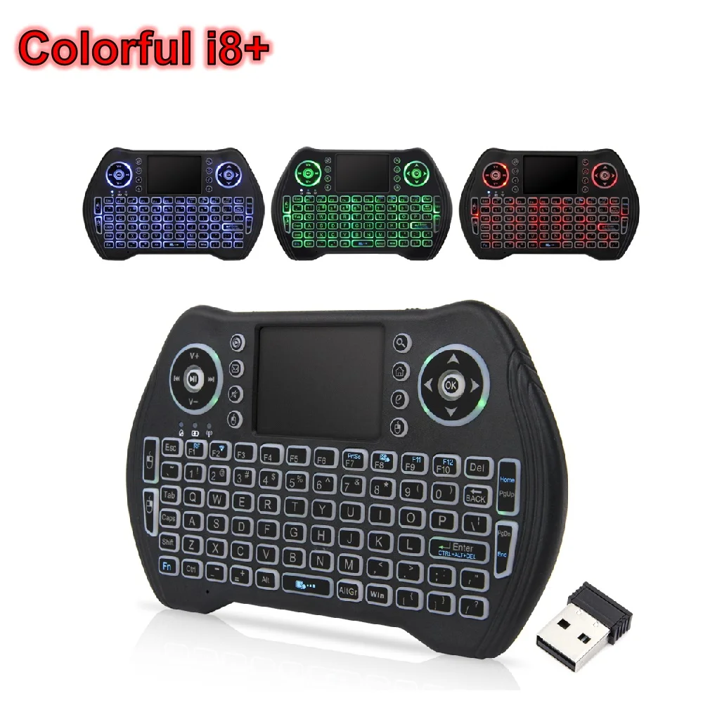 Беспроводная клавиатура i8 Plus 2 4 ГГц многоязычная воздушная мышь для ТВ приставки