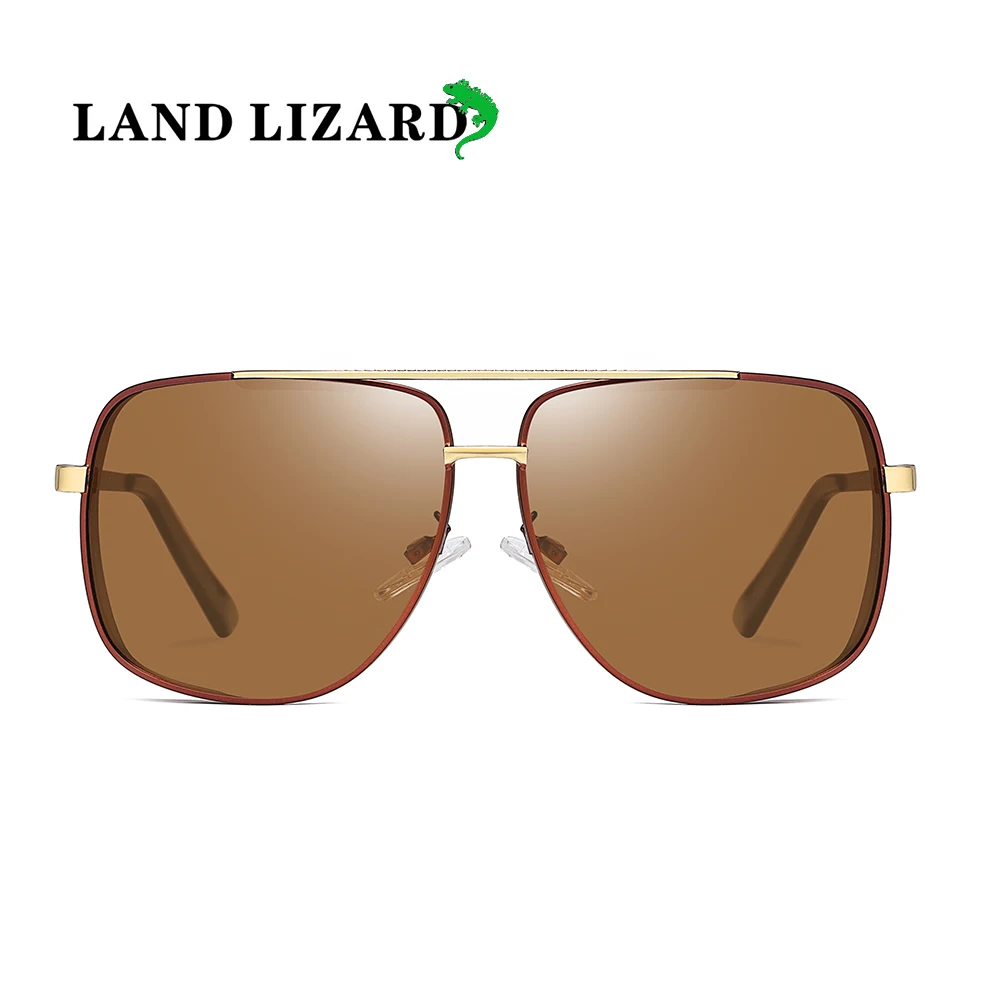 Мужские солнцезащитные очки с поляризацией для вождения в металлической