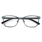 Оправа для очков для девочек-подростков, Италия, нержавеющая сталь, пружинный шарнир, трехмерная лазерная гравировка