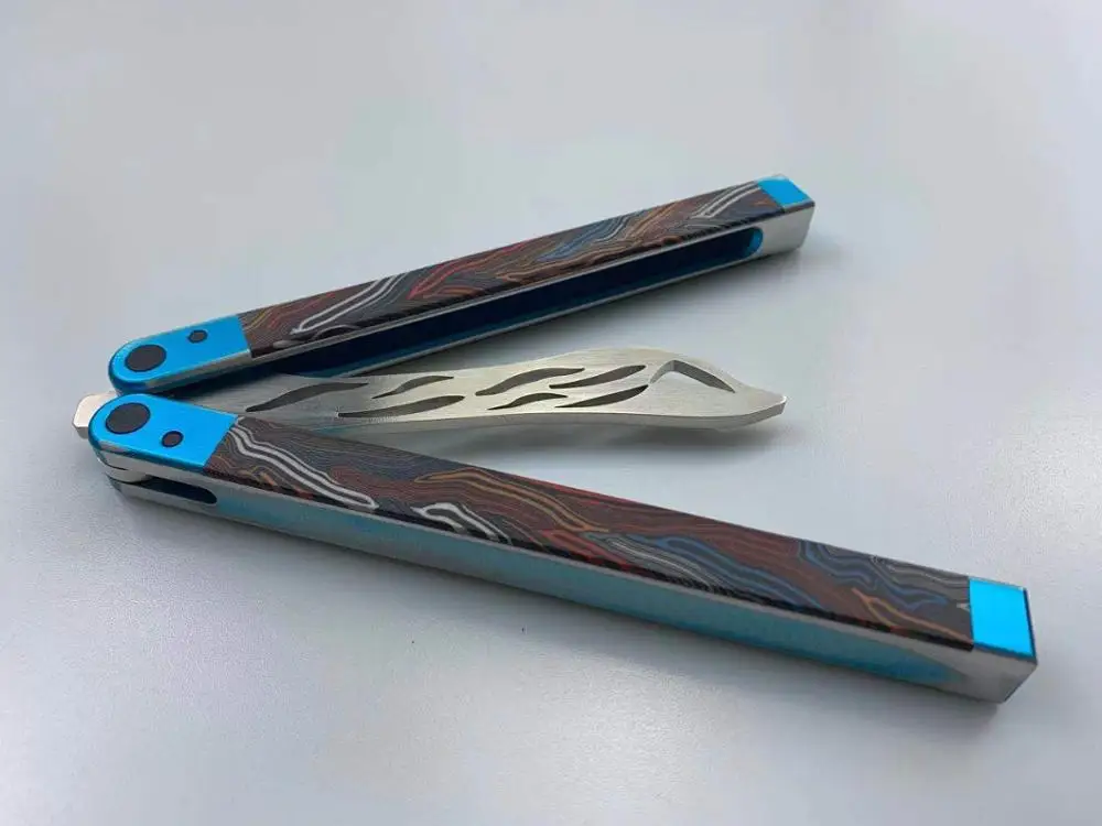 Тренеровочный нож бабочка g10 лезвие из 420 стали с ручкой втулкой не острый