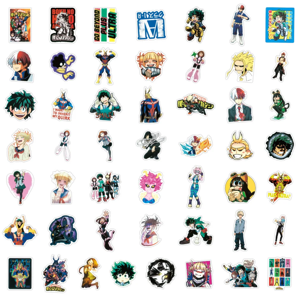 Стикеры с мотивами аниме Моя геройская Академия водонепроницаемые наклейки для
