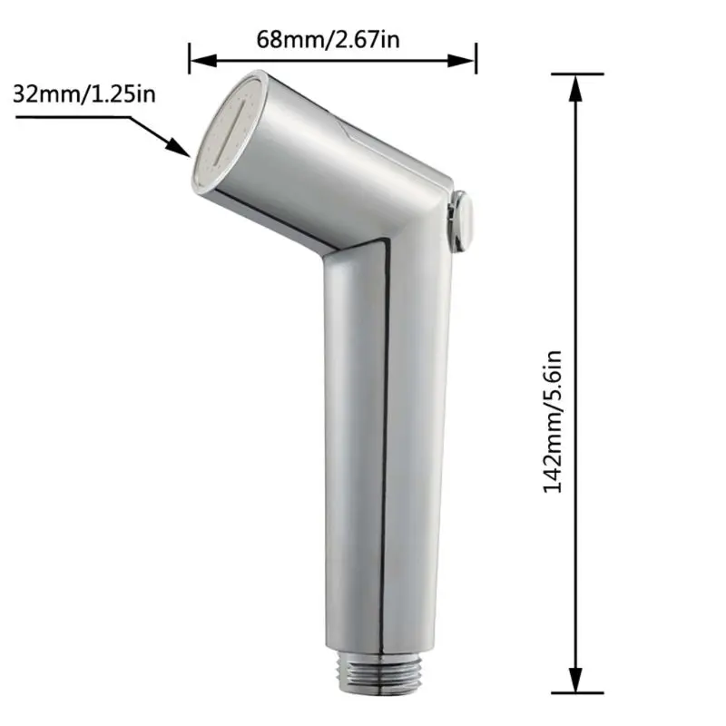 

Handheld Bidet Sprayer Electroplated ABS Spayer & Brass T-Adaptor for Bathroom
