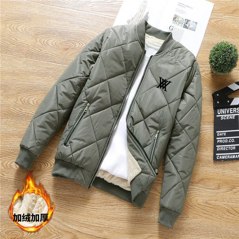 

Winter Men Stand Collar Puffer Warm Golf Down Jacket Zipper Thick Windbreaker Jacket Waterproof Parka Plush Coat Male 2022 new