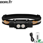 BORUiT XM-L2 светодиодный мини налобный фонарь мощный 1000ЛМ налобный фонарь 18650 перезаряжаемый Головной фонарь для кемпинга охоты уличное освещение