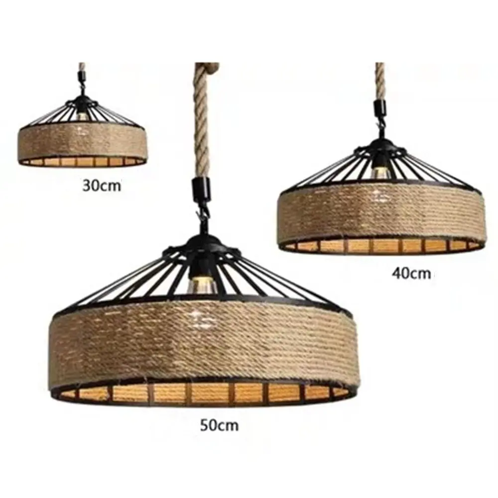 

Rope Lamp Pendant Lights Lampa Wiszaca Lampara Colgante Retro Deco Vintage Restaurants Cafe Lights Luminaires Suspendus Lamparas