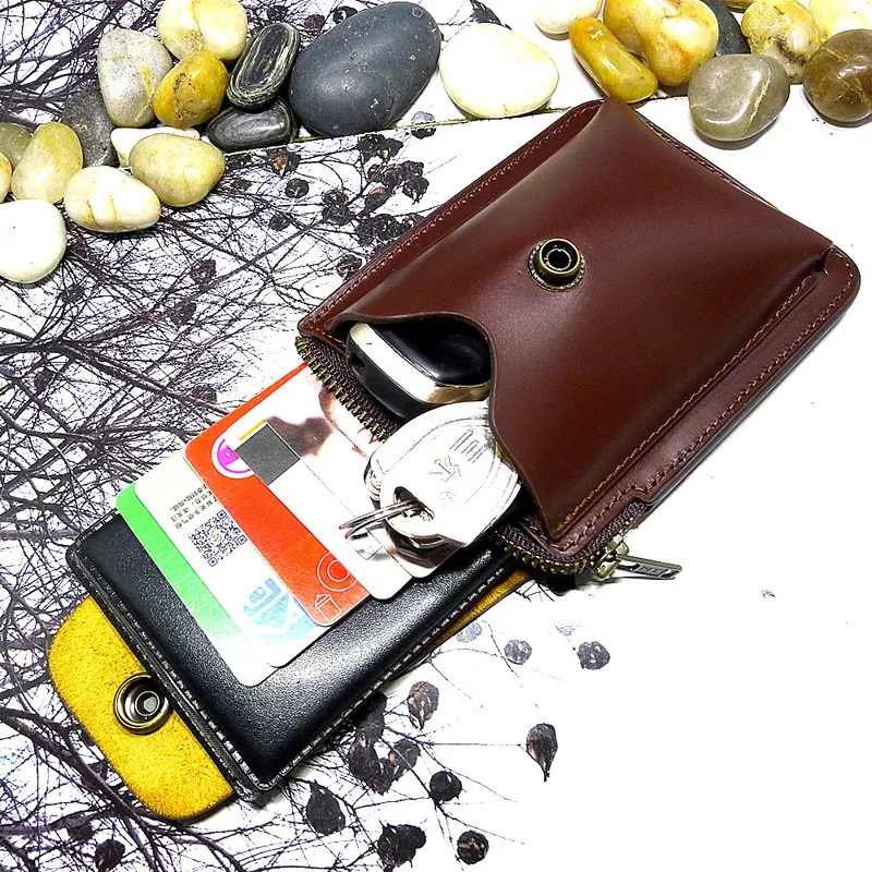 Многофункциональная поясная сумка blongk из натуральной кожи кошелек на молнии для