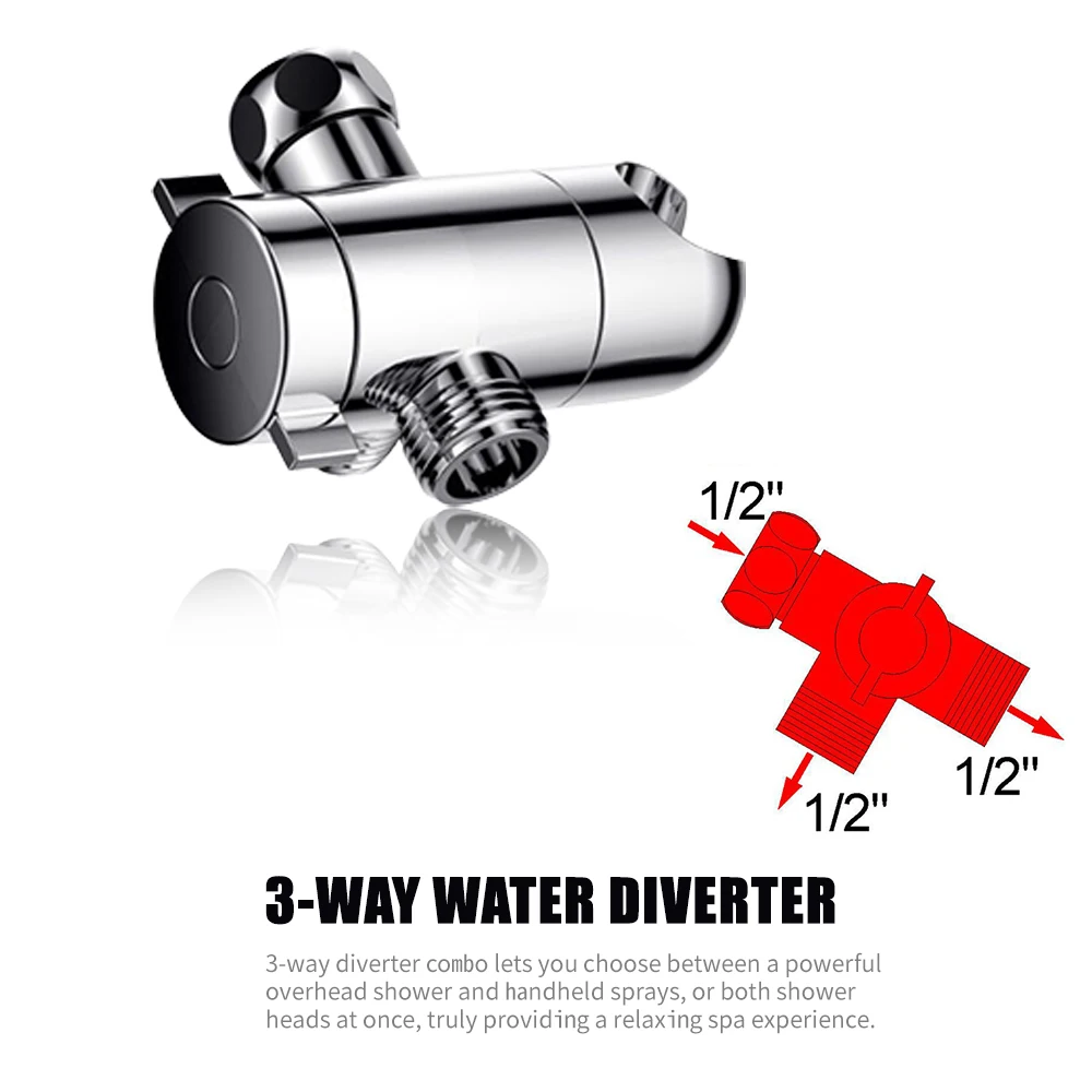 Высокая Давление Насадки для душа с 3 степенями свободы делитель водного потока