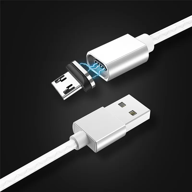White Android Cable 3A(Max) Магнитный кабель для быстрой зарядки usb type C Micro USB для xiaomi samsung huawei iPhone Магнитный кабель для синхронизации данных USB C кабели - Цвет: White Android Cable
