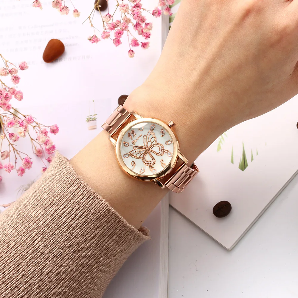 

Rose Gold stainless Luxury Women Quartz Watches Ladies Business Dress Wrist watch Bracelet Clocks Trend Gift relogio feminino
