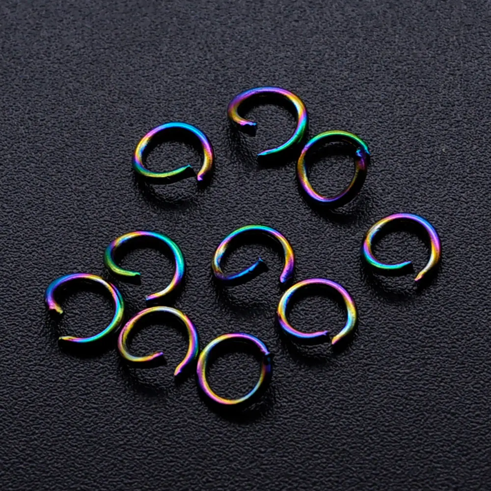 

100pcs / lot 100% Stainless Steel Rainbow Color Jump DIY Necklace Bracelet Jewelry Making