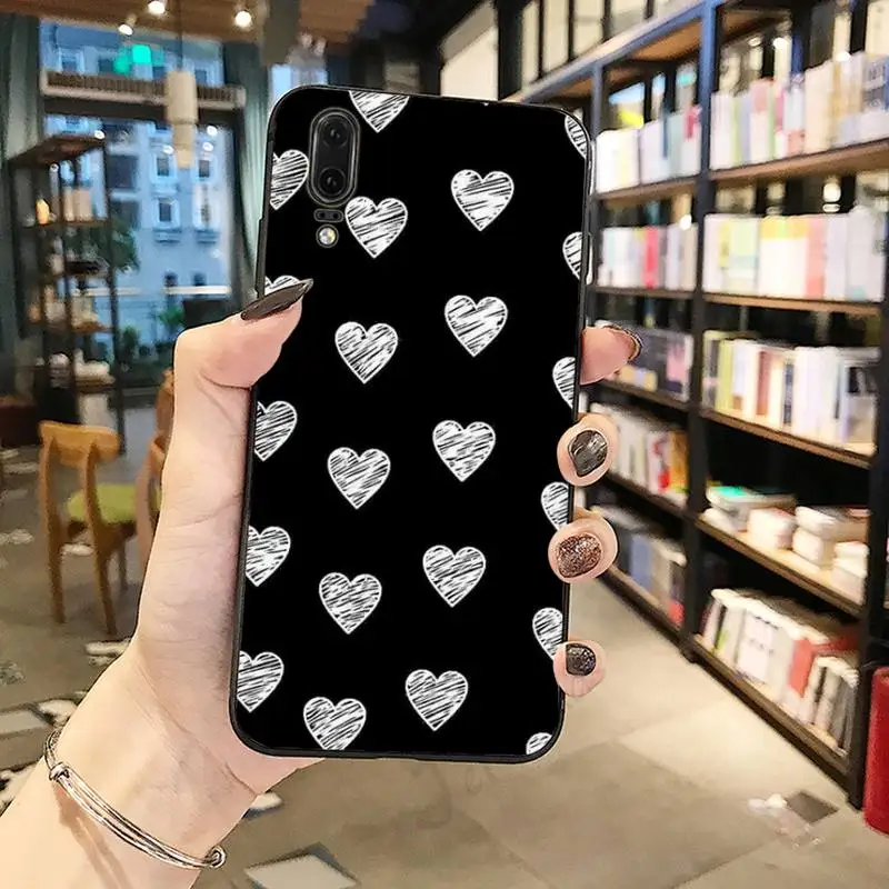 

Polka dot love high quality shell Phone Case For Huawei honor Mate P 10 20 30 40 Pro 10i 9 10 20 8 x Lite