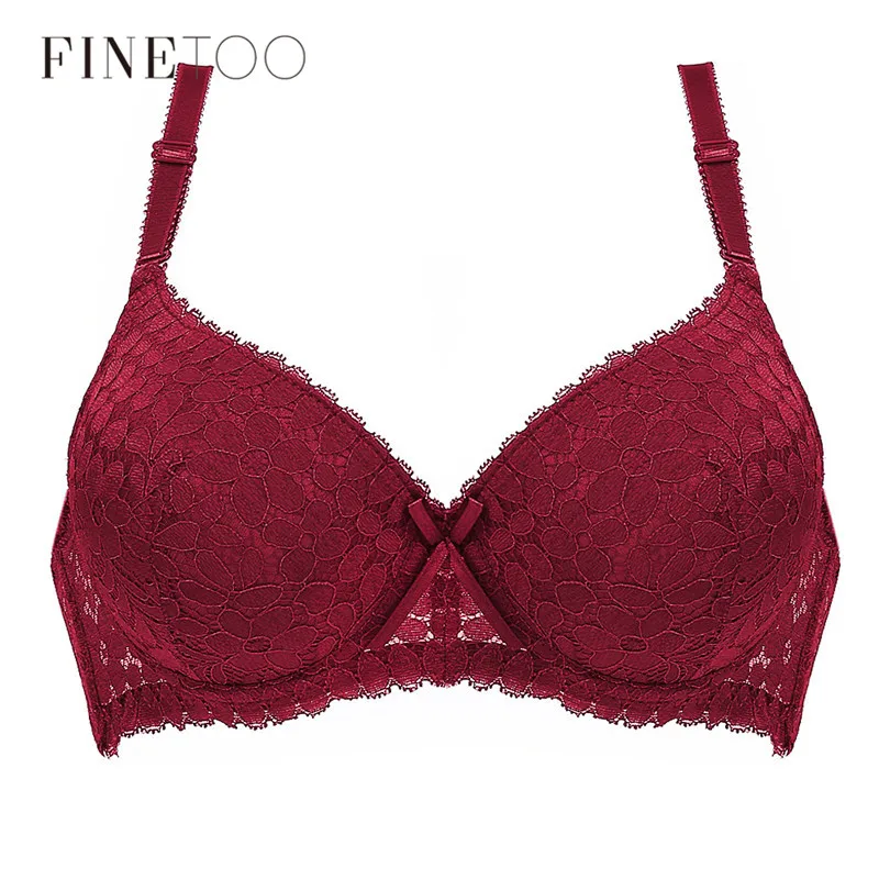 Женский кружевной бюстгальтер с пуш ап FINETOO 6 цветов сексуальное нижнее белье для