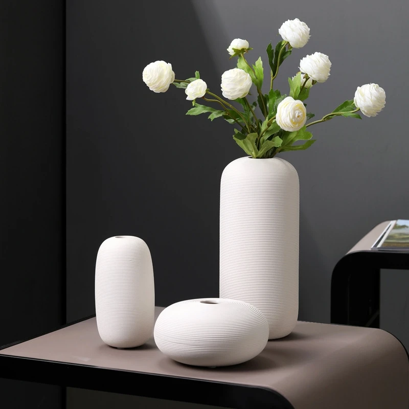 

Home Decoration Ceramic Vases For Flowers Table Decoration Living Room White Flower Pots Decorative Chinese Room Decor Aesthetic