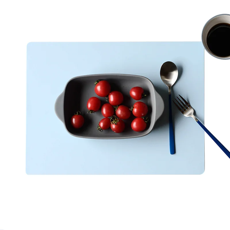 

Wholesale Morandi Color Nordic Style Silicone Placemat High Temperature Resistant Silicone Insulation Pad Placemat