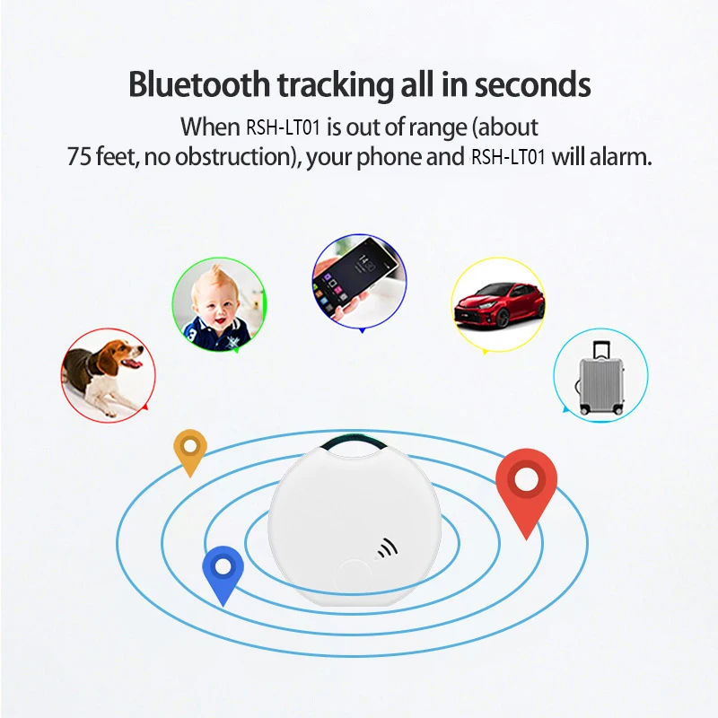 

Tuya Anti-lost Keychain Finder Device Smart Tag GPS Tracker Smart Tags Key Waterproof Bluetooth-compatible GPS Location Finder