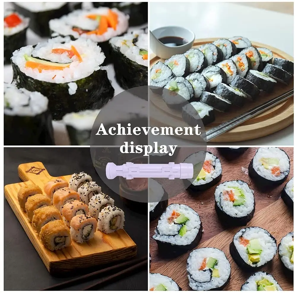 Professional Space Sushi Bazooka Rice Vegetable Meat Diy Making Roller Mold Food Grade Plastic Utensils White | Дом и сад