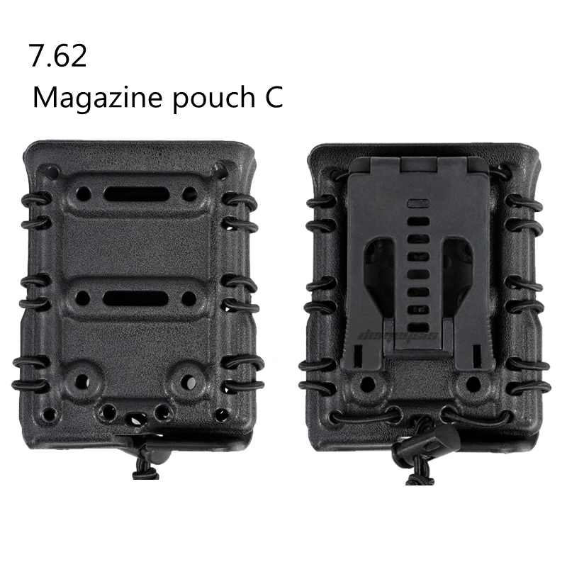 black c 7,62 тактические сумки для журналов, нейлоновые сумки для охоты, стрельбы, подсумок для страйкбола, пейнтбола, подсумок - Цвет: black c