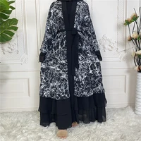 wepbel djellaba turkey hijab kaftan vestido robe fashion muslim cardigan middle east printing stitching abaya eid khimar islamic