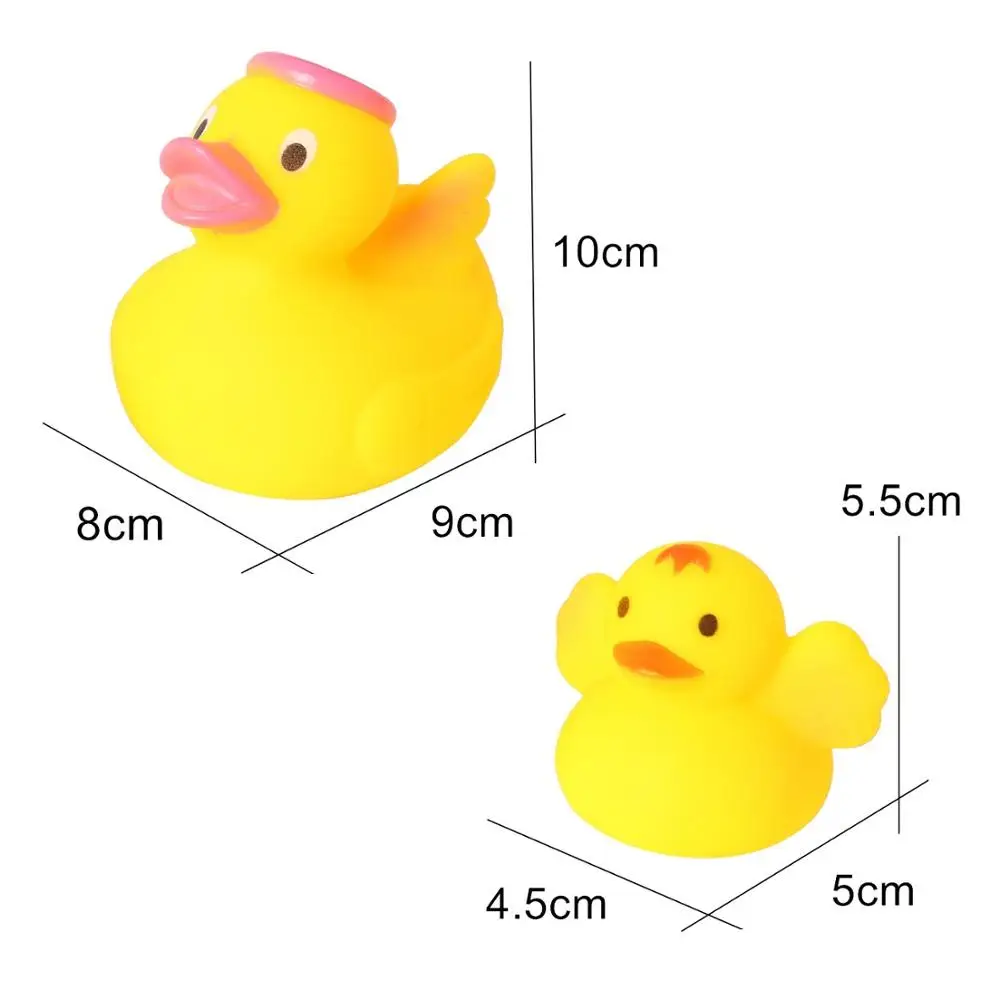 3Pcs/Set Soft Angel Rubber Ducks Baby Bath Toys Kids Floating Squeeze Sound Animals Shower Play Toy Pool Water Bathroom | Игрушки и