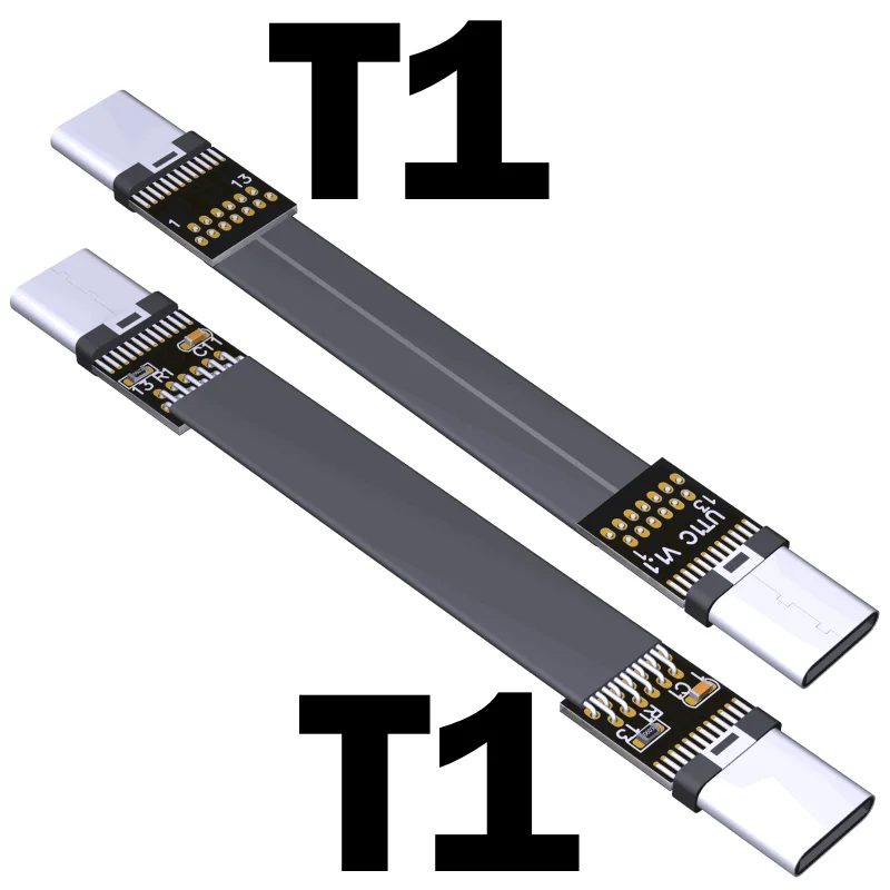 Адаптер USB-C 5–300 см резиновый плоский кабель штекер-штекер прямоугольный разъем