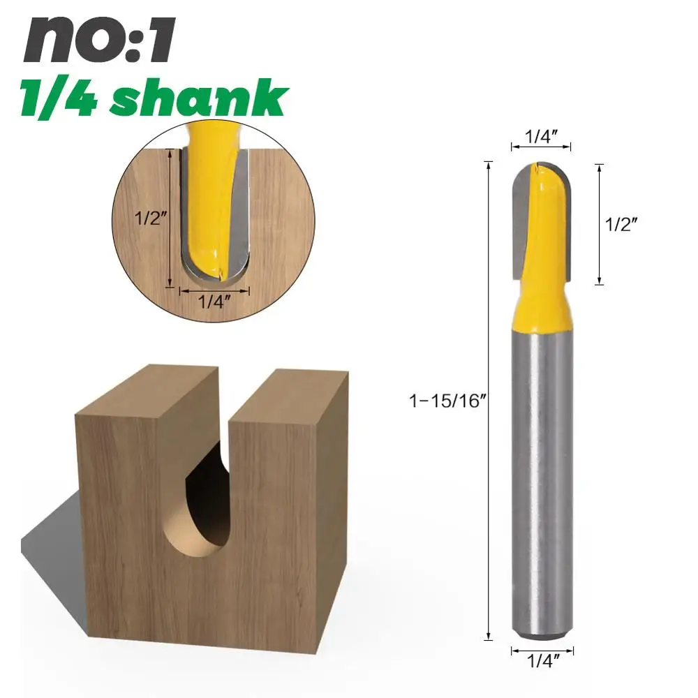 

Концевая фреза с хвостовиком 1/4 дюйма, 1 шт., 6 мм