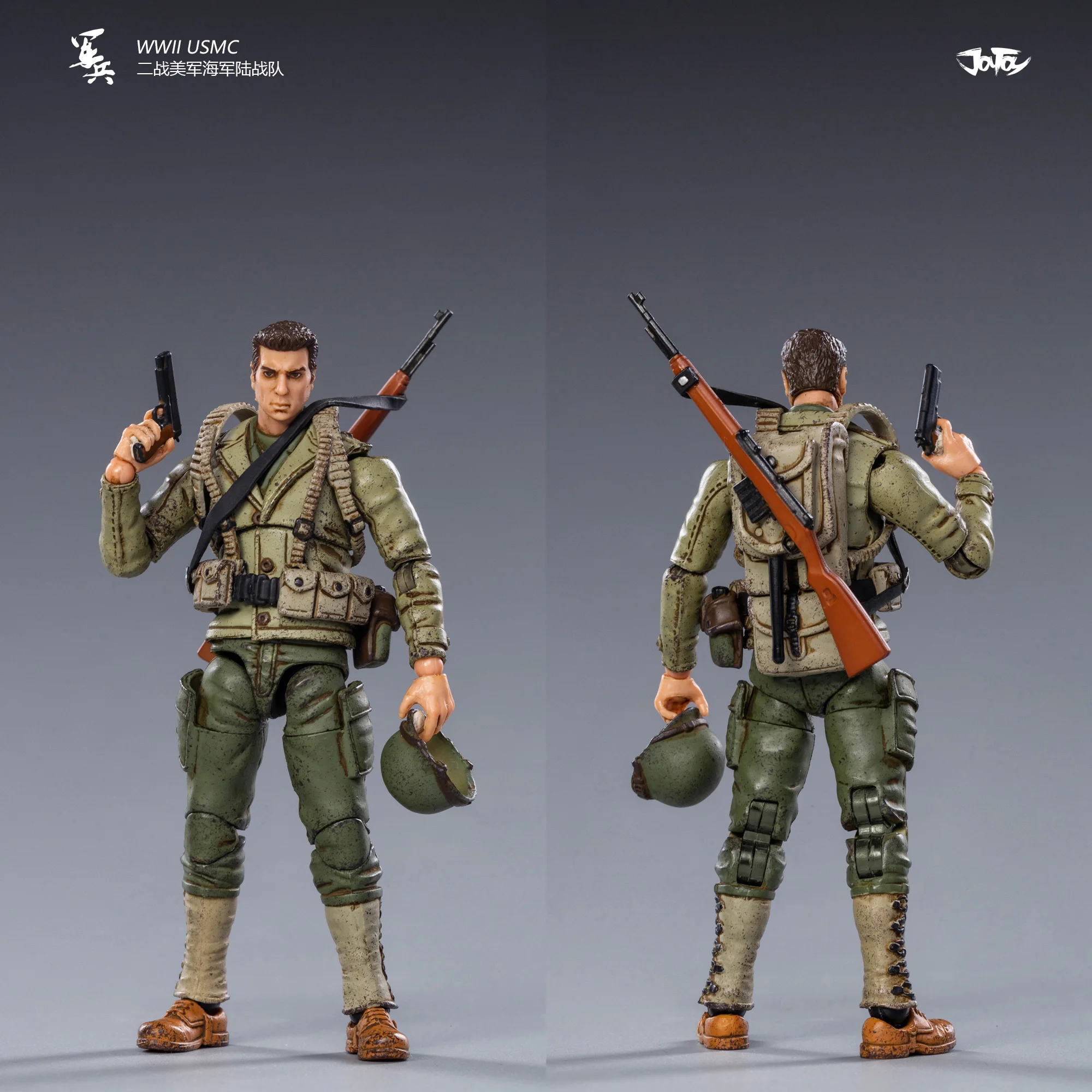 Экшн фигурка JOYTOY 1/18 10 5 см солдат USMC Второй мировой войны (5 шт./компл.)