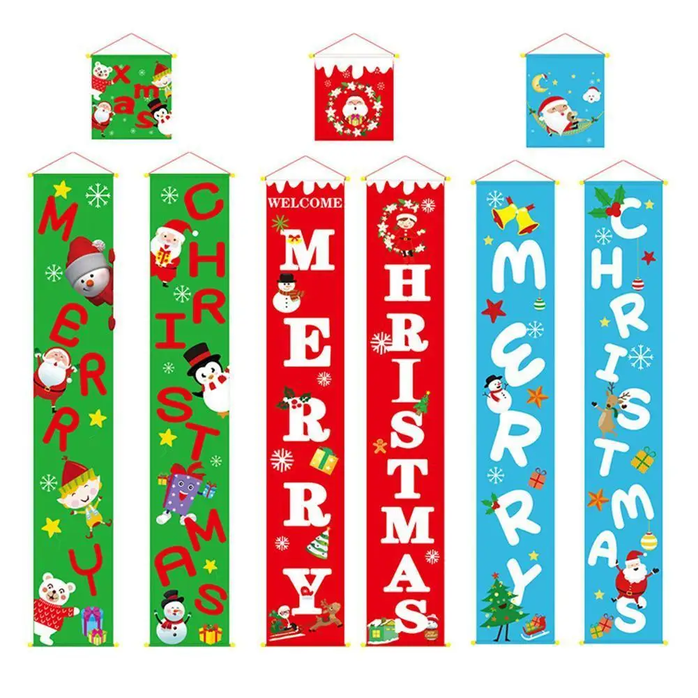 

Рождественский баннер для крыльца, 3 шт./компл., рождественские украшения, Висячие баннеры, Рождественское украшение для улицы
