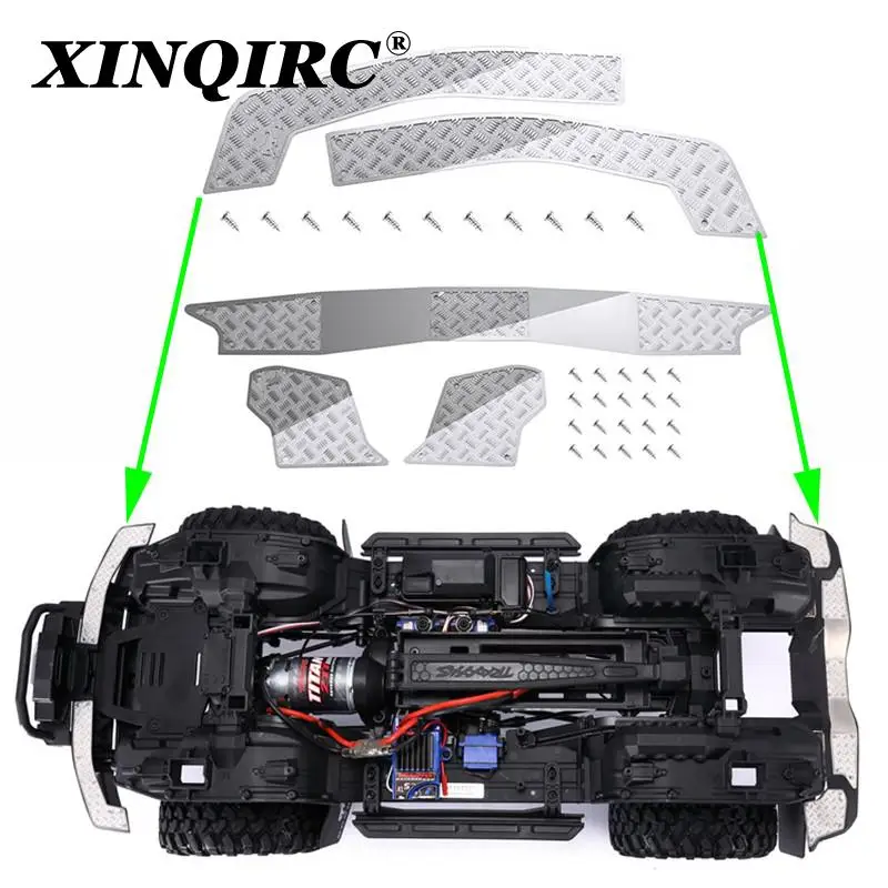 

RC car TRAXXAS TRX-4 strong Bronco Bronco upgrade parts frame front / rear bumper anti skid plate TRX4 rear bar metal skid plate