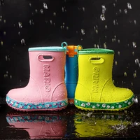 toddler girl rainboots classic waterproof childrens shoes kids rain boots eva baby water shoes boy rain boots with handle