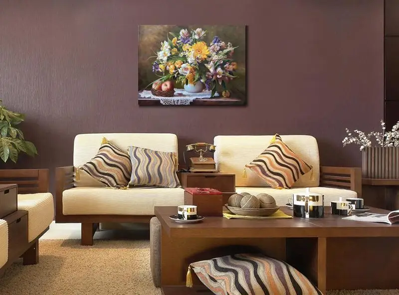 Kopen Stilleven Art Bloem Olieverf Klassieke Bloemen In Vaas Moderne Kunstwerk Voor Slaapkamer Eetkamer Muur Decor