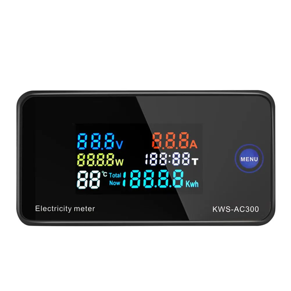 

AC Digital LCD Screen Display Voltmeter KWS AC300 100A Amp Volt Multimeter Ammeter Open Closing Transformer Manually Calibrated