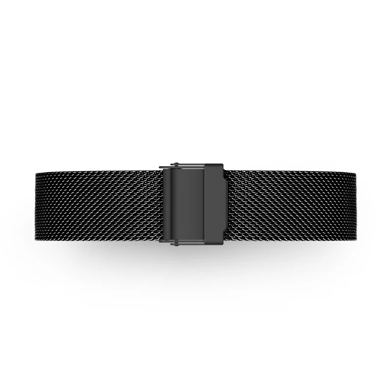 Черный Milanese Watchband Replacement strap 18mm 20mm 22mm Universal Stainless Steel Metal Watch Band Mesh Strap Bracelet - Цвет ремешка: Черный