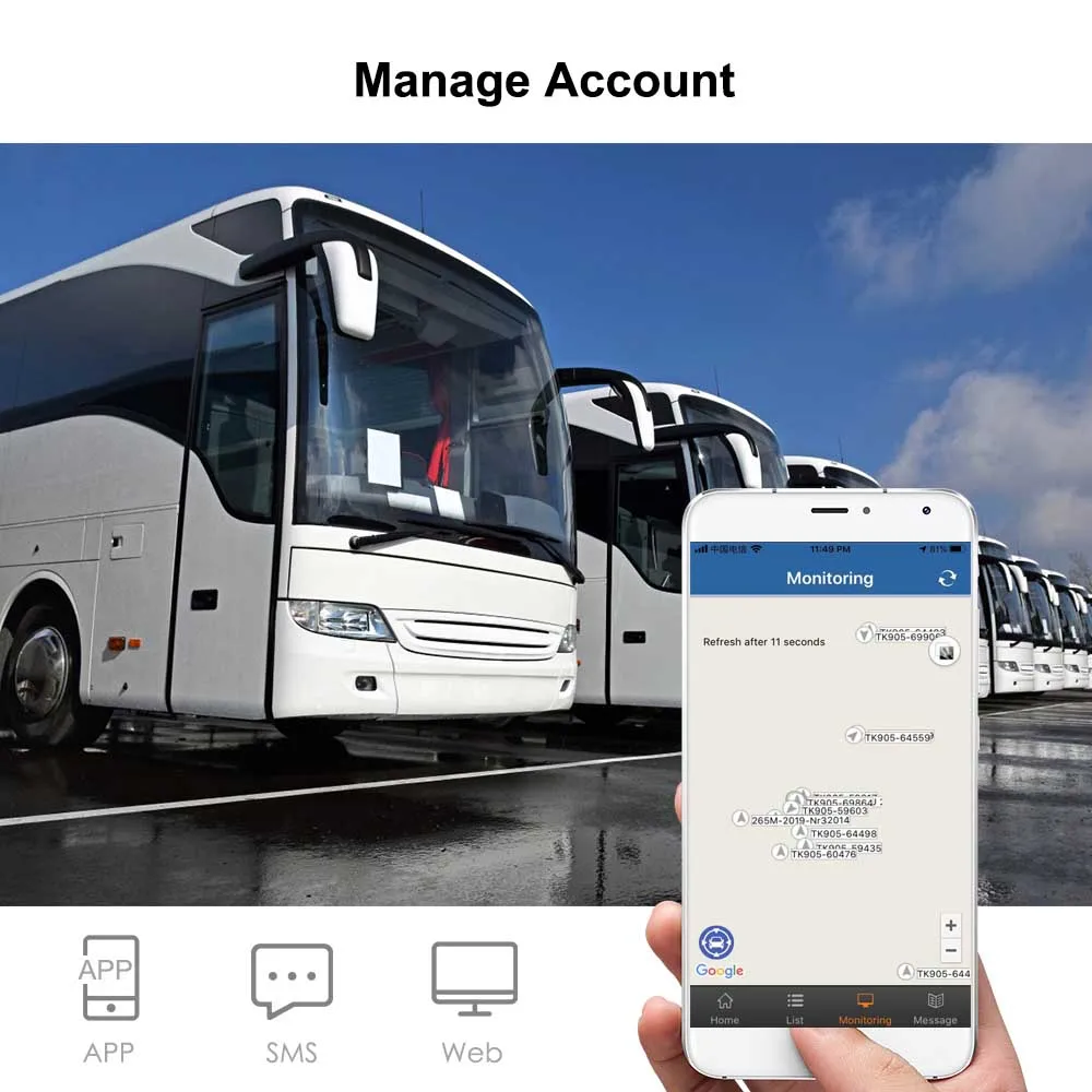Автомобильный голосовой монитор 3G COBAN GPS 103B GSM/GPRS/GPS TK103B автомобильный трекер