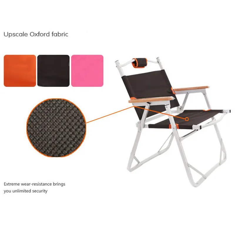 Складной стул в форме Луны Сверхлегкий складной из ткани Оксфорд для пляжа