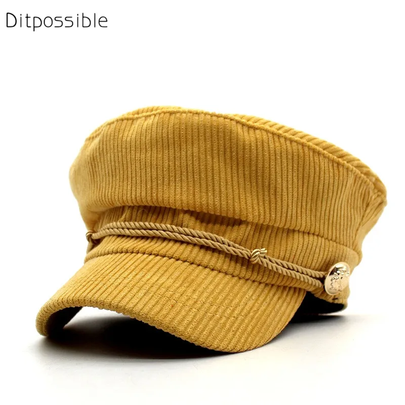 Ditвозможные новые женские шапки военные модные полосатые шапки|hat military|military hats