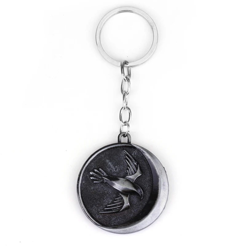 silver Игра престолов House Stark Baratheon Lannister Targaryen Arryn Tully Martell Tyrell Greyjoy брелок для ключей со значком - Цвет: silver
