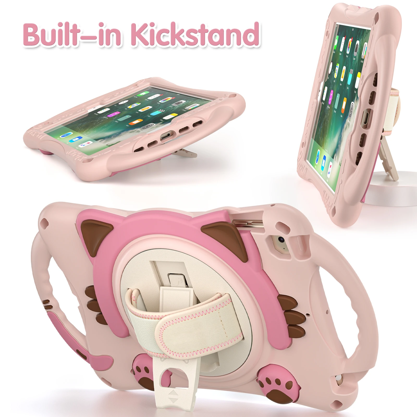 

Silicone Cover for Ipad Mini 7.9 Inch Tablet Case Kids for Ipad Mini 5 4 3 2 1 Stand Soft Shell with Strap