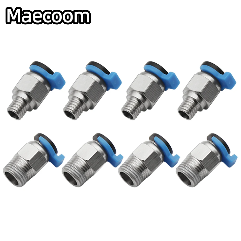 

10/20pcs Pneumatic Connectors For 3D Printers Parts bowden Quick Jointer coupler 1.75/3mm Pipe pc4 m6 m10 fittings PTFE Tube 2/4