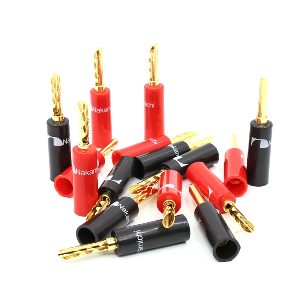 BA1413 12pieces BFA Banana Plug Connector 24K Gold Plated speaker cable plug
