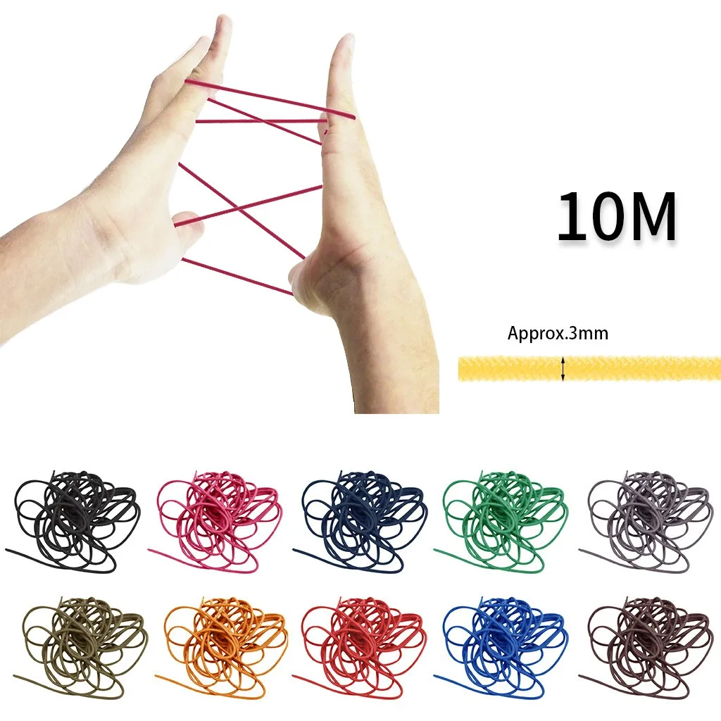 3 мм тонкий круглый эластичный растягивающийся шнур банджи 11 цветов длина 10 м DIY