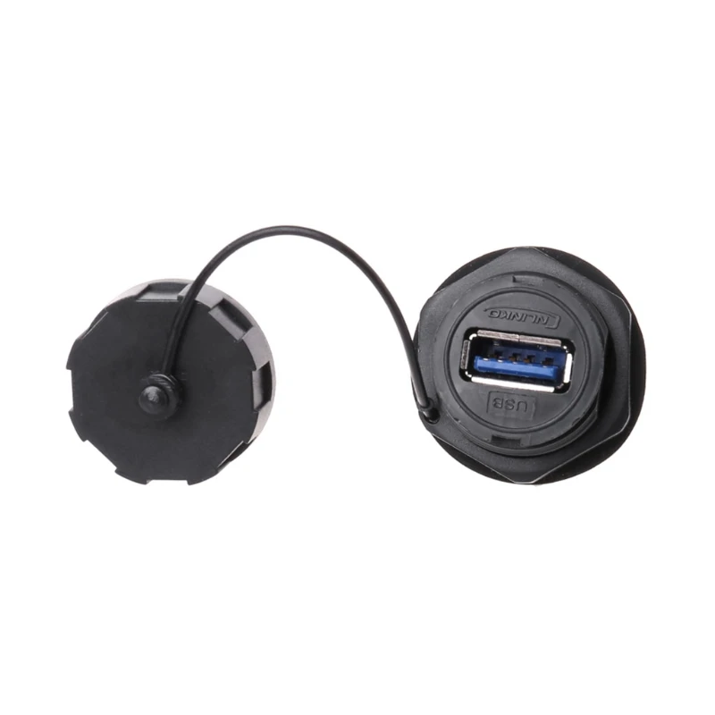 

USB Female Socket Plug Panel Mount Adapter Waterproof Connector IPL7 With
