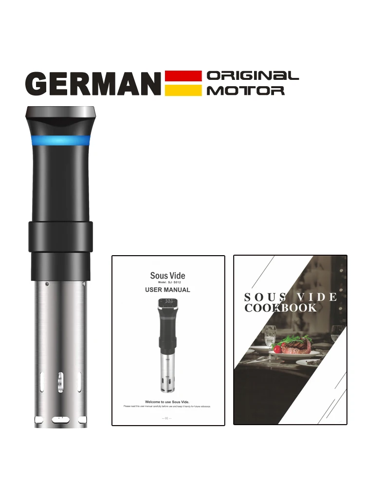 

New in 2021 sous vide German 10% energy saving technology. 1100 Watts Waterproof vacuum Food cooking machine sous vide cooker