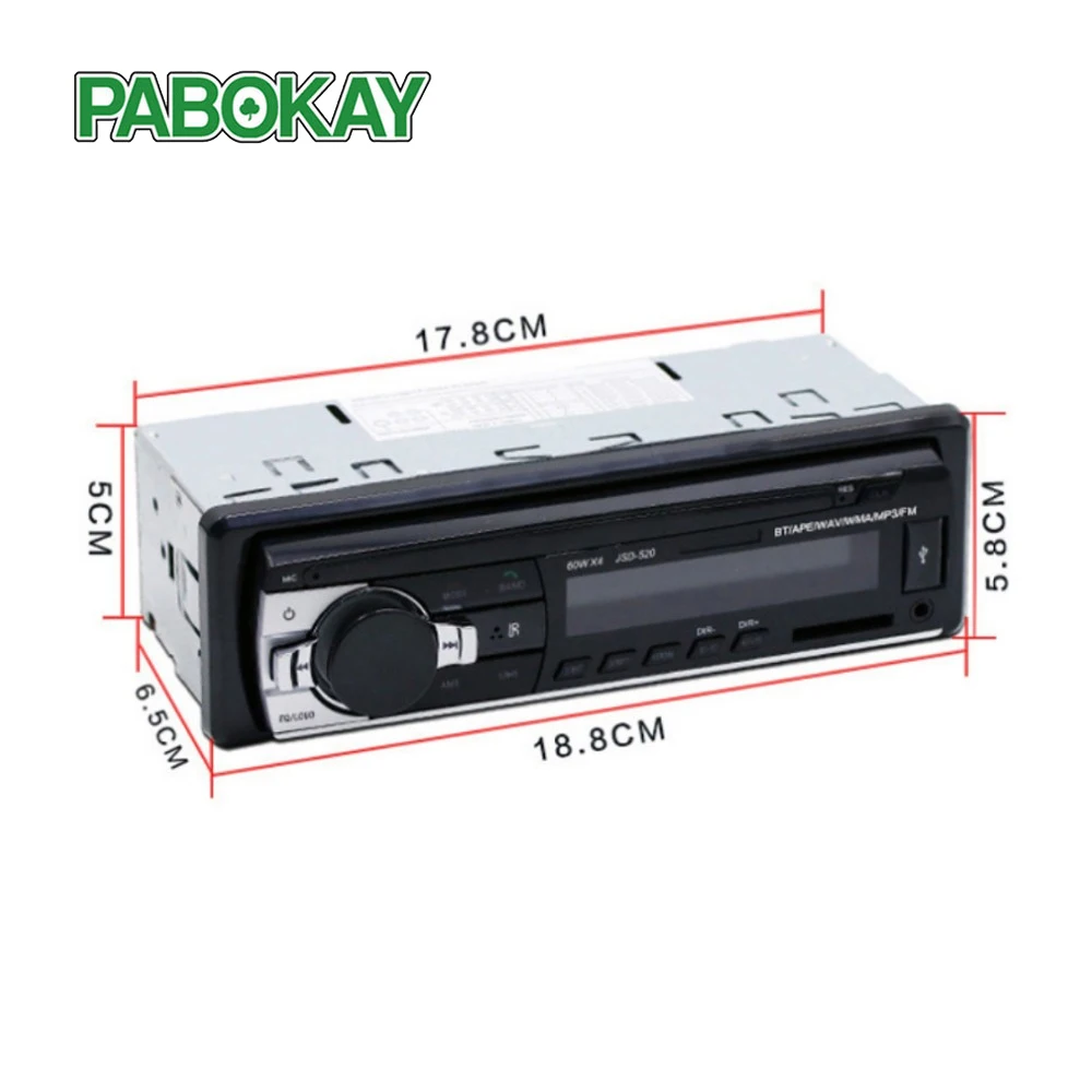 10 шт. X авто радио автомобиля 12V Bluetooth V2.0 аудио стерео в тире 1 Din FM Aux Вход приемник SD