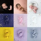Одежда для фотосъемки новорожденных Детский Эластичный фон для новорожденных реквизит для фотосъемки аксессуары Звездное небо фон одеяло пеленание