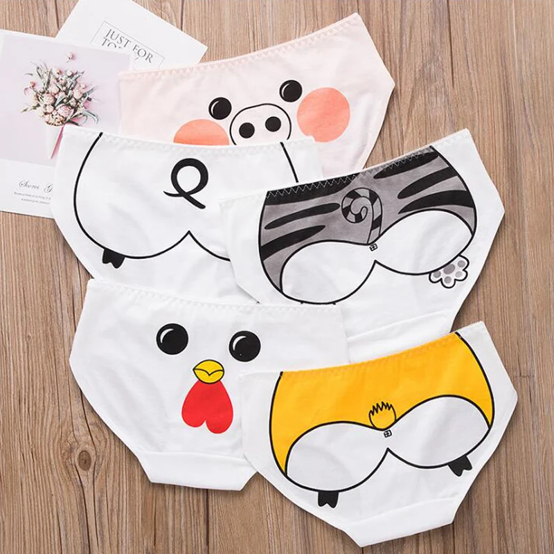 4 шт. трусики для подростков трусы с мультяшным рисунком девочек удобные