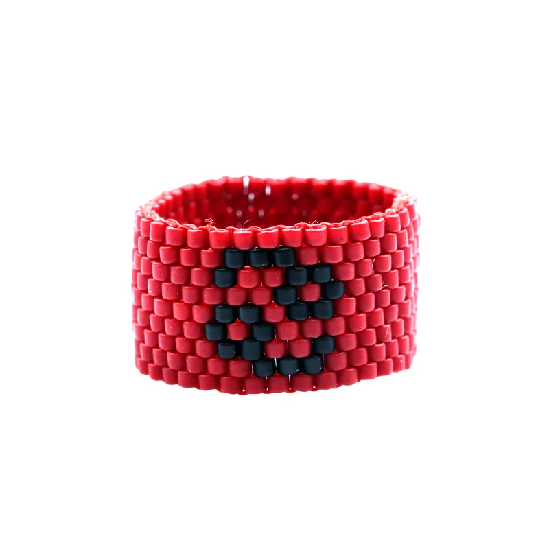 FAIRYWOO красное готическое кольцо в форме сердца цветочный символ кольца от сглаза