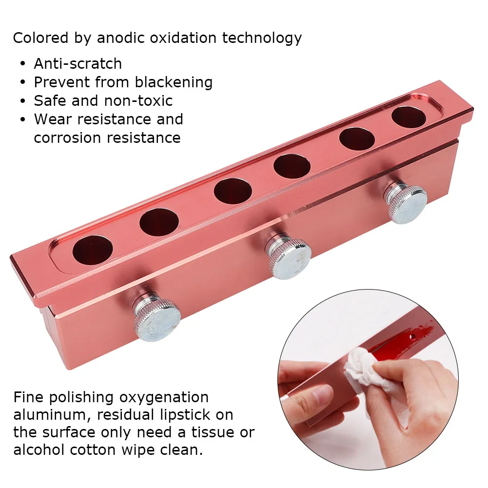 12.1mm Tube DIY Lipstick Mold 6 Holes Dual Use Aluminium Alloy Lip Balm Maker Mould Holder Stand Crafts Cosmetic Makeup Tool Kit | Красота и